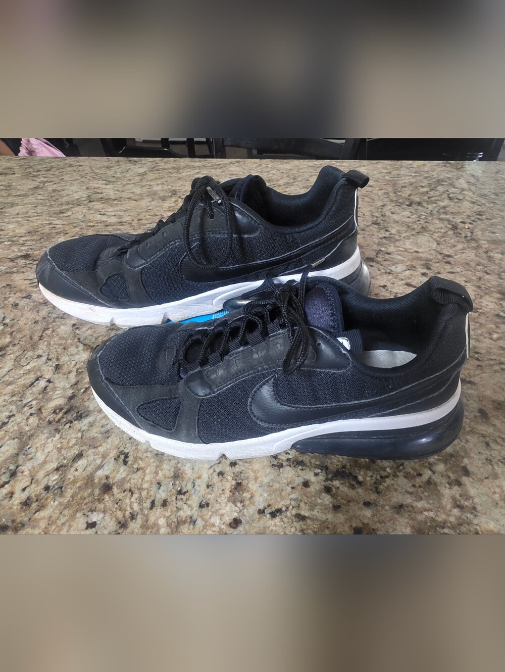 Men's Air Max 270 Futura Size 9.5 (Black/Black-White) Running Shoes Tennis Shoes